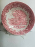 Angol pink churchill porcelán leveses tányér