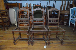3 antique Neo-Renaissance chairs