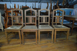 4 antique Art Nouveau chairs