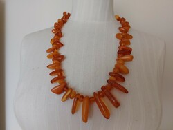 Old plastic necklace retro amber style necklaces