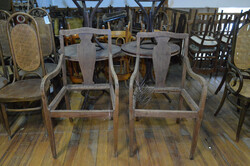 2 antique Bieder armchairs