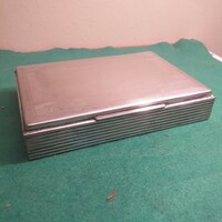 Old silver plated art deco card box