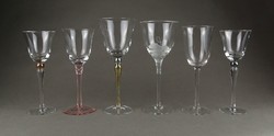 1K160 old mixed stemmed liqueur glass set of 6 pieces