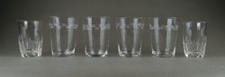 1K163 old mixed polished glass glass set 6 pieces