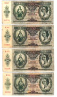 10 Pengő  bankjegy - 1936 - 4 db-os Lot