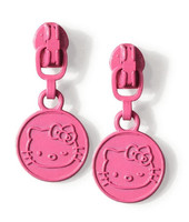 GYERMEKNEK Rózsaszín Hello Kitty fülbevaló zománcos