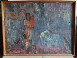 ! Patakparton - Conrád Pál szignált festménye - 153