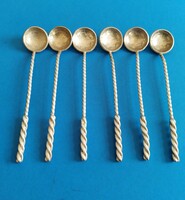 Silver decorative spoon, money spoon v. Ferdinand 20 kraycár 6 pieces