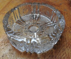 Thick – heavy lead crystal ashtray