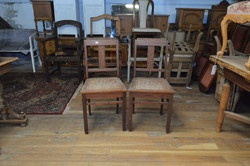 2 antique Art Nouveau cane chairs