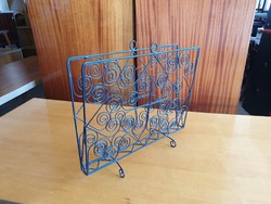 Régi retro fém vas újságtartó mid century