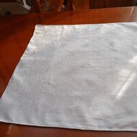 5 snow-white damask napkins, tablecloth 61 x 57 cm