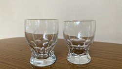 Antique 2-piece cupica stamped glass