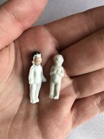 Two mini antique porcelain dolls
