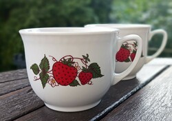 Old Ljubljana strawberry mug 2 pcs