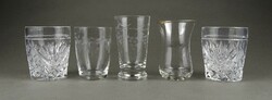 1K168 old mixed drink glass set of 5 pieces