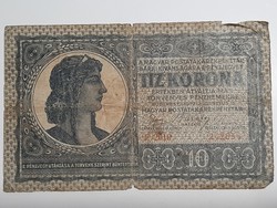 10 Korona 1919 rare! The letter F before the serial number!