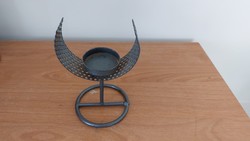 (K) retro art deco metal candle holder