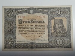 50 korona 1920  EF+ szép állapotú bankjegy
