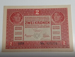 2 korona 1917  EF+ egy gyenge hajlás