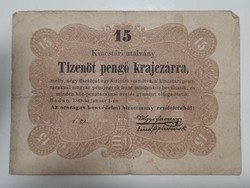 15 Pengő Krajczár 1849