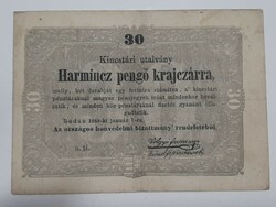 30 Pengő Krajczár 1849