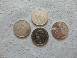4 darab ezüst 200 forint 1992 - 1992 - 1992 - 1994