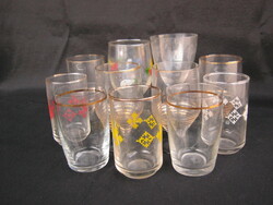 11 pcs retro glass cups