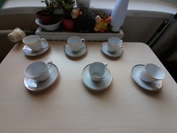 Hollóháza hollóházi porcelán kávéskészlet, teáskészlet