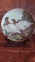 Madaras porcelán tányér, falitányér (L2919)