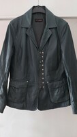 CABRINI Női olasz bőr dzseki kabát M-es méret