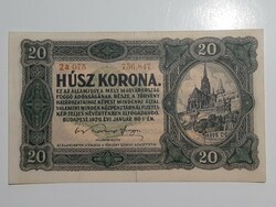 20 korona 1920  EF  sorszám között pont