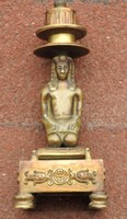 Antique neo-empire figural solid bronze table lamp body