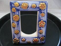 Ceramic Picture Frame with Gold Color and Flowers
