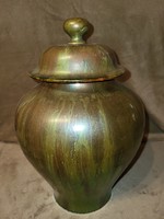 Gyönyörű Zsolnay eozin fedeles váza pajzsos