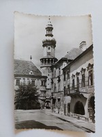 Régi képeslap fotó levelezőlap Sopron Storno-ház Tűztorony