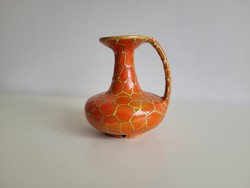 Régi retro Majoros János kerámia asztali dísz füles váza alakú mid century lámpa lámpatest