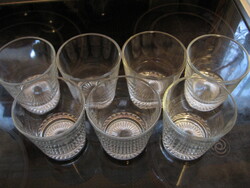 Retro salótarján st. Whishy, set of 7 water glasses
