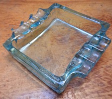 Pale blue glass ashtray