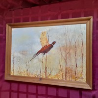 Mihály Ungvári (1949-2014) painting - autumn in the pheasant