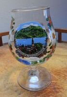 St. Gilgen / wolfgangsee landscape glass goblet, goblet