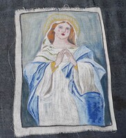 Gobelin szentkép tűgobelin Szűz Mária 35 x 47 cm