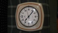 Retro!! German meister-anker quartz wall clock with majolica works - cheap!