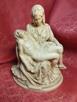 Michelangelo PIETA, Mária és Jézus , vallási kegytárgy, alabástrom szobor