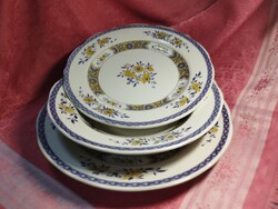 Saxon Blue, Giordano , 3 darabos tányér készlet