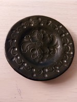Black small decorative wall plate 8 cm 213