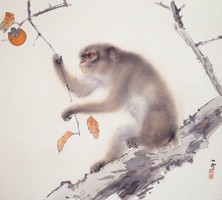Hashimoto - Majom a fán - vakrámás vászon reprint
