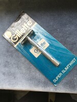Gillette morning supersilver super slimtwist brand retro razor for collectors