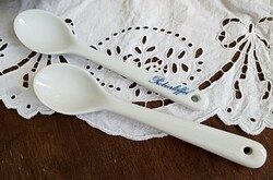 White porcelain spoon 19cm 2 pcs