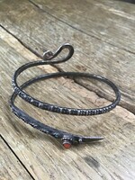 Antique handmade silver snake bracelet